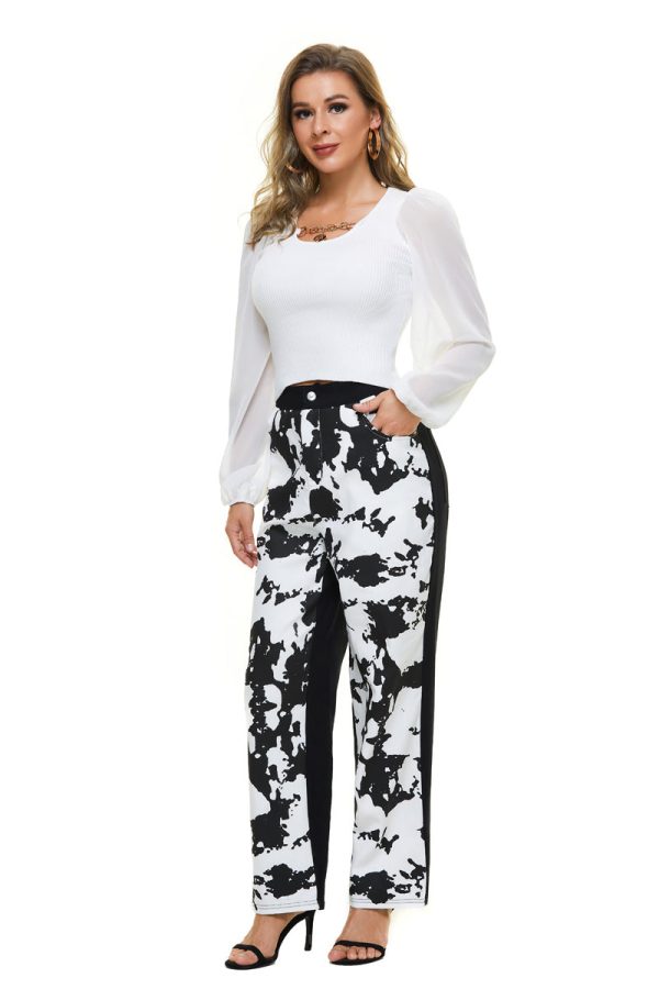 Black & White Printed Pants