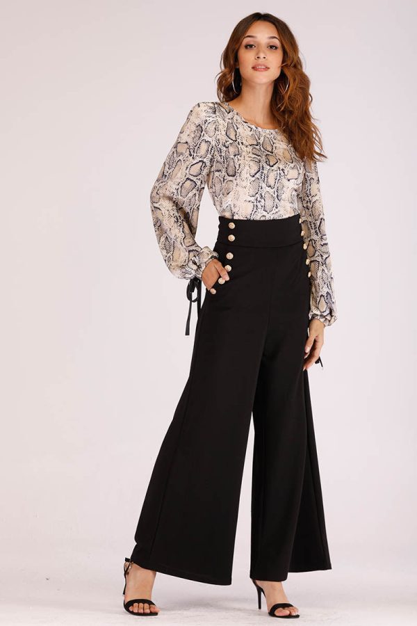 BLACK HIGH WAIST PANTS